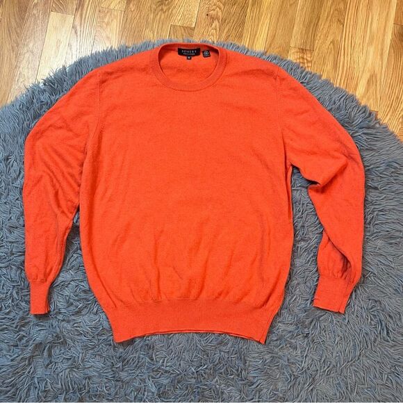 Somers Men's Orange Cashmere Crewneck Sweater Size M - Picture 1 of 4